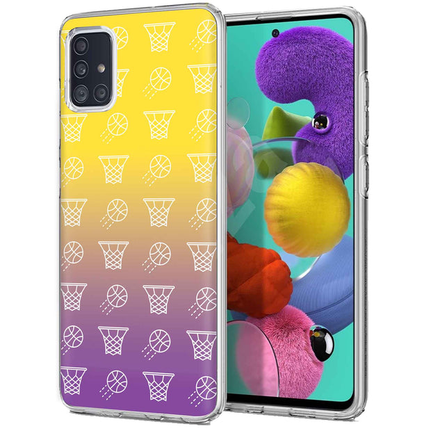 Basketball Print Slim Cover For Samsung Galaxy A (A42, A35, A25, A15, A11, A03S), Print in USA