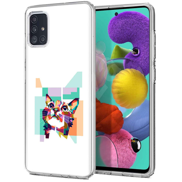 3D Cat Print Slim Cover For Samsung Galaxy A (A42, A35, A25, A15, A11, A03S), Print in USA