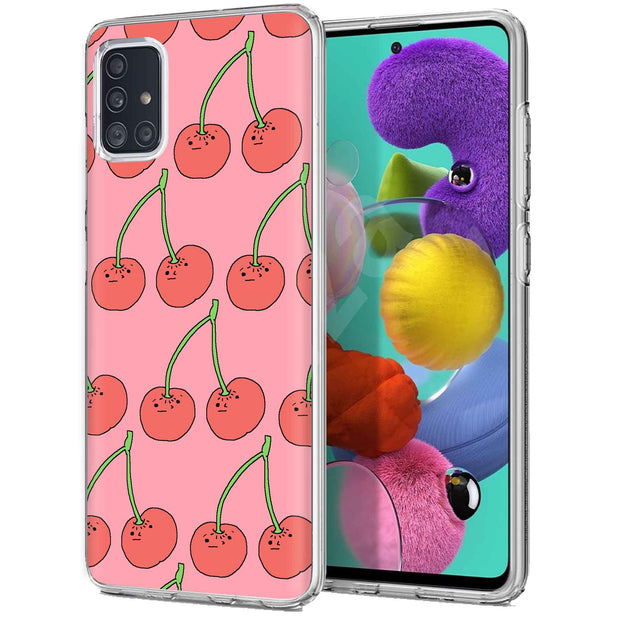 Cherry Print Slim Cover For Samsung Galaxy A (A42, A35, A25, A15, A11, A03S), Print in USA