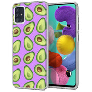 Green Avocado Print Slim Cover For Samsung Galaxy A (A42, A35, A25, A15, A11, A03S), Print in USA