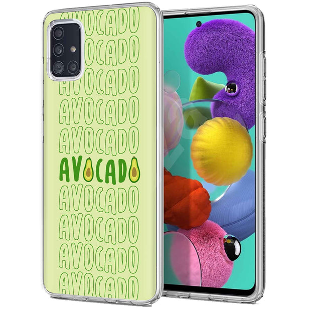 Avocado Text  Print Slim Cover For Samsung Galaxy A (A42, A35, A25, A15, A11, A03S), Print in USA