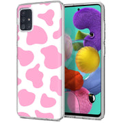 Cow Shape Pink Print Slim Cover For Samsung Galaxy A (A42, A35, A25, A15, A11, A03S), Print in USA