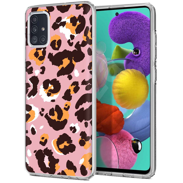 Pink Leopard 2 Print Slim Cover For Samsung Galaxy A (A42, A35, A25, A15, A11, A03S), Print in USA