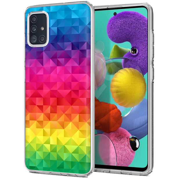 Rainbow Colors Print Slim Cover For Samsung Galaxy A (A42, A35, A25, A15, A11, A03S), Print in USA