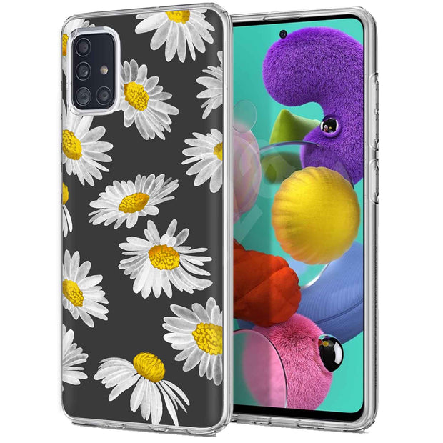 Daisy Floral Print Slim Cover For Samsung Galaxy A (A42, A35, A25, A15, A11, A03S), Print in USA