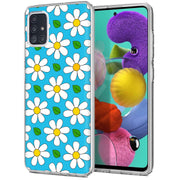 Daisy Pattern Print Slim Cover For Samsung Galaxy A (A42, A35, A25, A15, A11, A03S), Print in USA