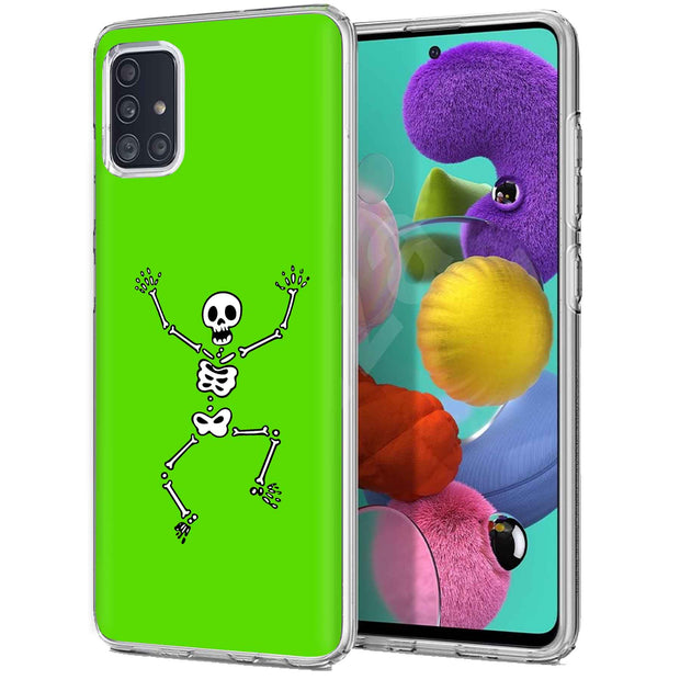 Skeleton Dance Print Slim Cover For Samsung Galaxy A (A42, A35, A25, A15, A11, A03S), Print in USA