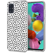 Polka Dots Blk Print Slim Cover For Samsung Galaxy A (A42, A35, A25, A15, A11, A03S), Print in USA