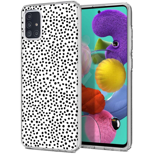 Polka Dot Blk2 Print Slim Cover For Samsung Galaxy A (A42, A35, A25, A15, A11, A03S), Print in USA