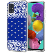 Paisley Blue Print Slim Cover For Samsung Galaxy A (A42, A35, A25, A15, A11, A03S), Print in USA