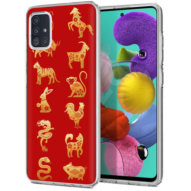 Chinese zodiac1 Print Slim Cover For Samsung Galaxy A (A42, A35, A25, A15, A11, A03S), Print in USA