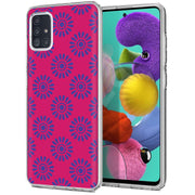 Flower Pink Print Slim Cover For Samsung Galaxy A (A42, A35, A25, A15, A11, A03S), Print in USA