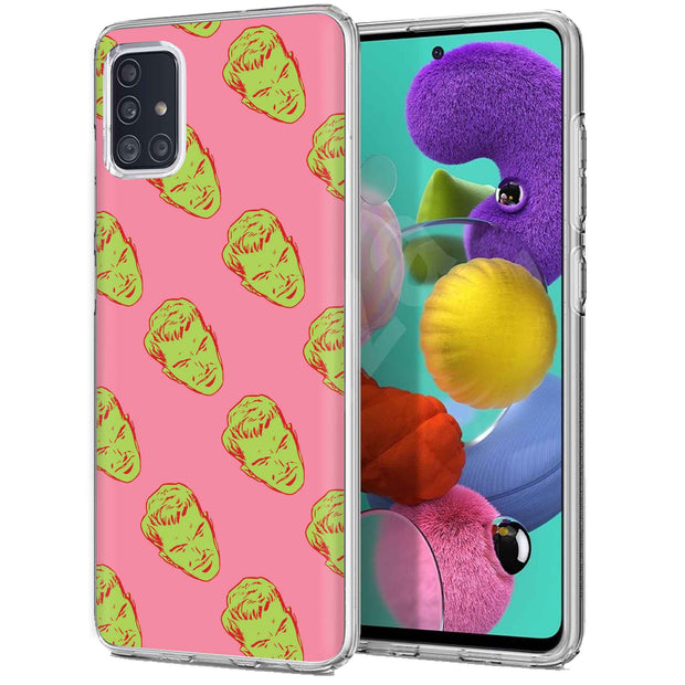 Green Heads Print Slim Cover For Samsung Galaxy A (A42, A35, A25, A15, A11, A03S), Print in USA