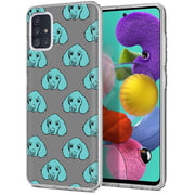 Blue Dog Print Slim Cover For Samsung Galaxy A (A42, A35, A25, A15, A11, A03S), Print in USA