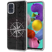 Map Compass Print Slim Cover For Samsung Galaxy A (A42, A35, A25, A15, A11, A03S), Print in USA