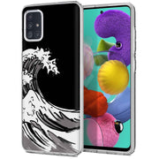 Japanese Waves Print Slim Cover For Samsung Galaxy A (A42, A35, A25, A15, A11, A03S), Print in USA