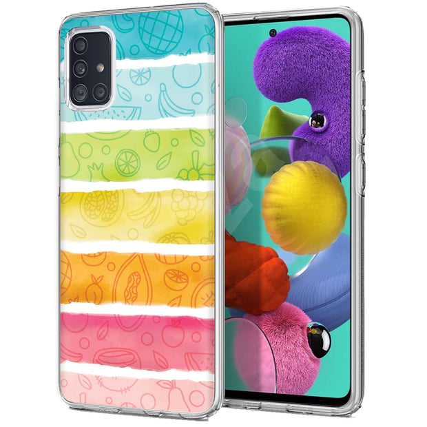 Color Fruit Print Slim Cover For Samsung Galaxy A (A42, A35, A25, A15, A11, A03S), Print in USA