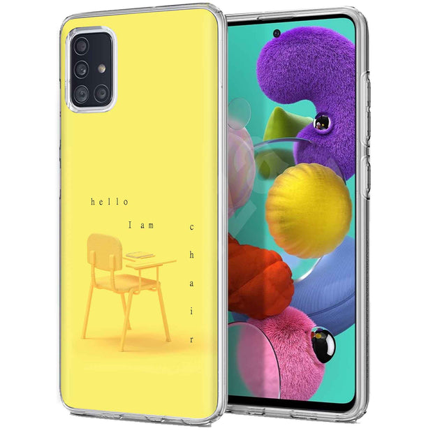 Hi I am Chair Print Slim Cover For Samsung Galaxy A (A42, A35, A25, A15, A11, A03S), Print in USA