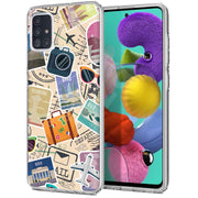 Travel Sticker Print Slim Cover For Samsung Galaxy A (A42, A35, A25, A15, A11, A03S), Print in USA