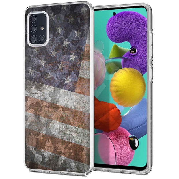 American Flag 2 Print Slim Cover For Samsung Galaxy A (A42, A35, A25, A15, A11, A03S), Print in USA