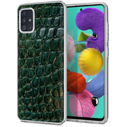 Green Alligator Print Slim Cover For Samsung Galaxy A (A42, A35, A25, A15, A11, A03S), Print in USA