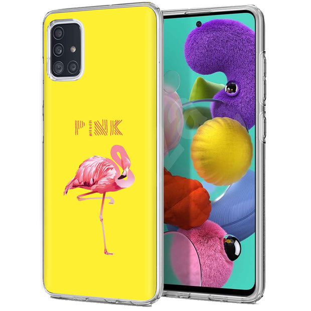 Flamingo Stand Print Slim Cover For Samsung Galaxy A (A42, A35, A25, A15, A11, A03S), Print in USA