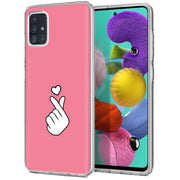 Finger Heart Print Slim Cover For Samsung Galaxy A (A42, A35, A25, A15, A11, A03S), Print in USA