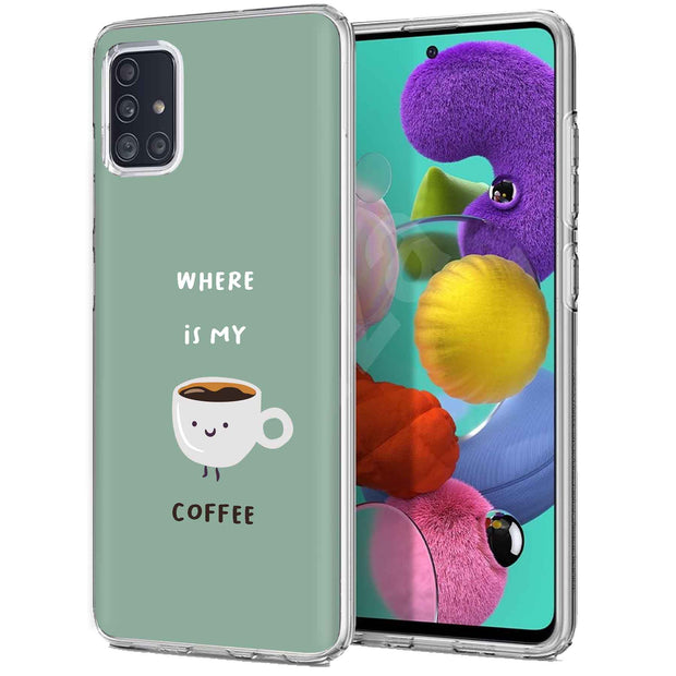 Where My Coffee Print Slim Cover For Samsung Galaxy A (A42, A35, A25, A15, A11, A03S), Print in USA