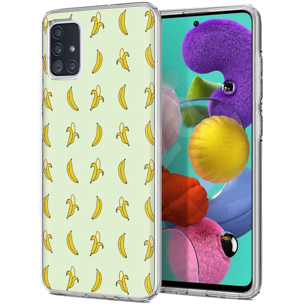 Cute Bananas Print Slim Cover For Samsung Galaxy A (A42, A35, A25, A15, A11, A03S), Print in USA