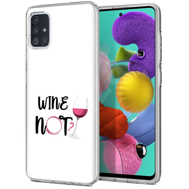 Wine Not Print Slim Cover For Samsung Galaxy A (A42, A35, A25, A15, A11, A03S), Print in USA