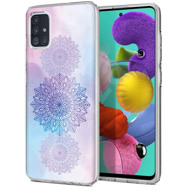 Elegant Mandala Print Slim Cover For Samsung Galaxy A (A42, A35, A25, A15, A11, A03S), Print in USA