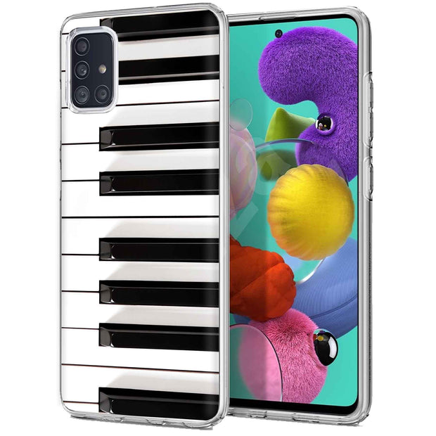 Piano Keys Print Slim Cover For Samsung Galaxy A (A42, A35, A25, A15, A11, A03S), Print in USA