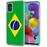 Flag Brazil Print Slim Cover For Samsung Galaxy A (A42, A35, A25, A15, A11, A03S), Print in USA