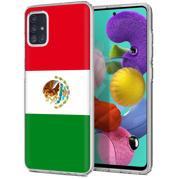 Flag Mexico Print Slim Cover For Samsung Galaxy A (A42, A35, A25, A15, A11, A03S), Print in USA