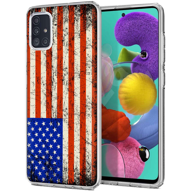 America Flag  Print Slim Cover For Samsung Galaxy A (A42, A35, A25, A15, A11, A03S), Print in USA