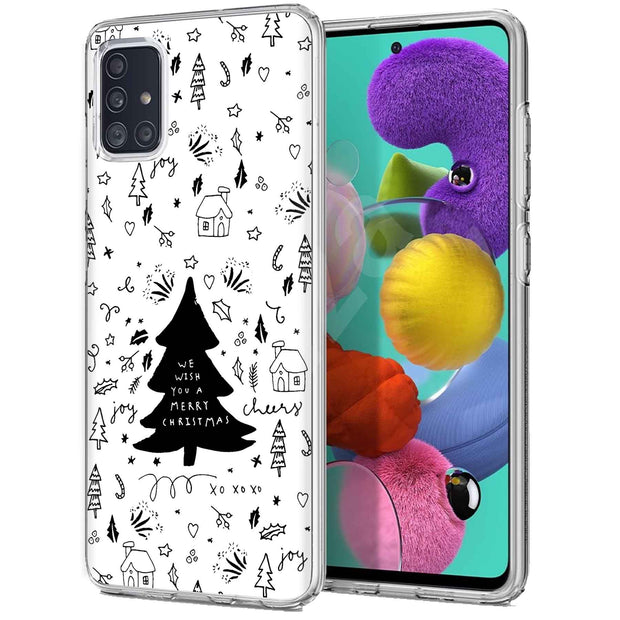 Wish You A Xmas Print Slim Cover For Samsung Galaxy A (A42, A35, A25, A15, A11, A03S), Print in USA