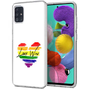 Rainbow Love 2 Print Slim Cover For Samsung Galaxy A (A42, A35, A25, A15, A11, A03S), Print in USA