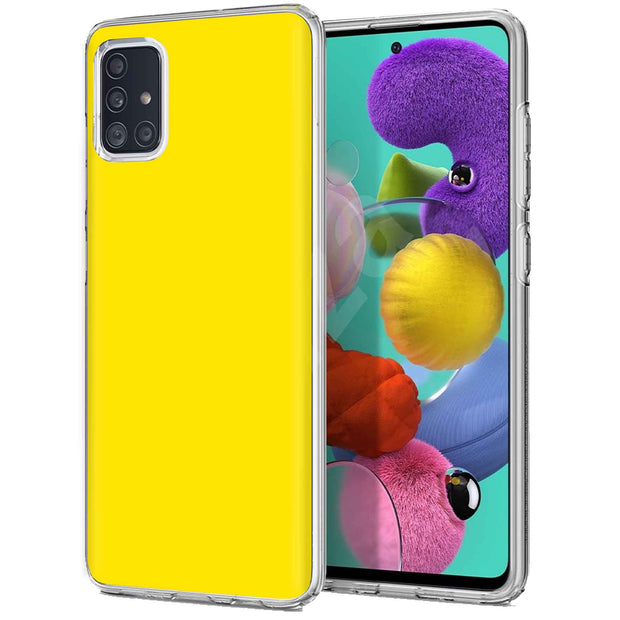 Yellow Print Slim Cover For Samsung Galaxy A (A42, A35, A25, A15, A11, A03S), Print in USA