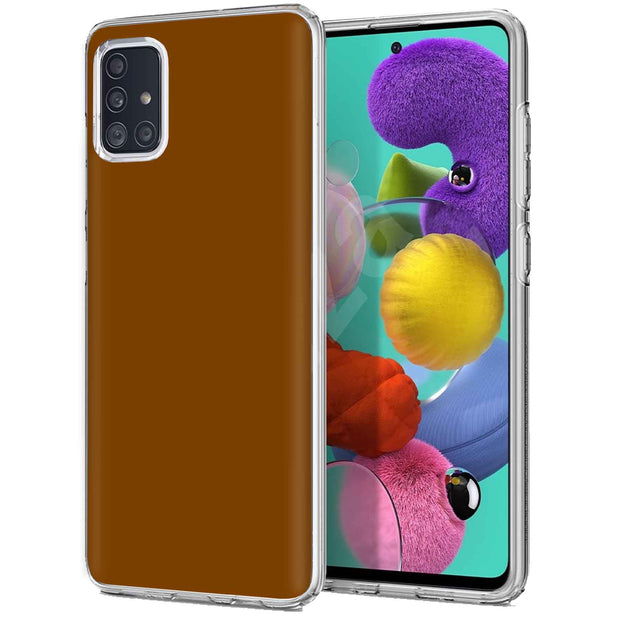 Chocolate Brown Print Slim Cover For Samsung Galaxy A (A42, A35, A25, A15, A11, A03S), Print in USA