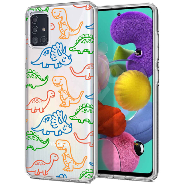 Dinosaur Cute 3 Print Slim Cover For Samsung Galaxy A (A42, A35, A25, A15, A11, A03S), Print in USA