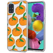 Orange Fruit Print Slim Cover For Samsung Galaxy A (A42, A35, A25, A15, A11, A03S), Print in USA