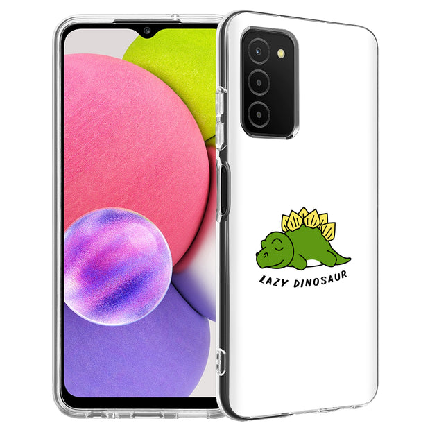 Lazy Dinosaur Print Slim Cover For Samsung Galaxy A (A42, A35, A25, A15, A11, A03S), Print in USA