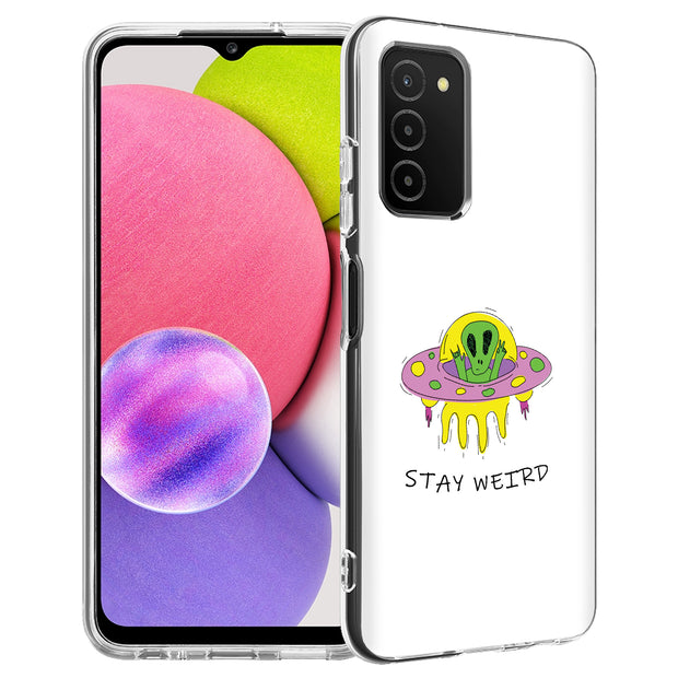 Alien Weird Print Slim Cover For Samsung Galaxy A (A42, A35, A25, A15, A11, A03S), Print in USA