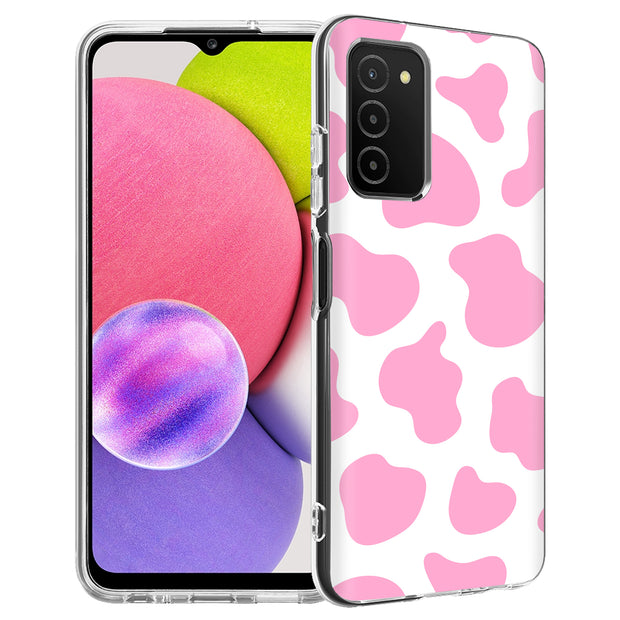 Cow Shape Pink Print Slim Cover For Samsung Galaxy A (A42, A35, A25, A15, A11, A03S), Print in USA