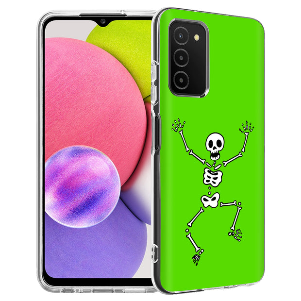 Skeleton Dance Print Slim Cover For Samsung Galaxy A (A42, A35, A25, A15, A11, A03S), Print in USA