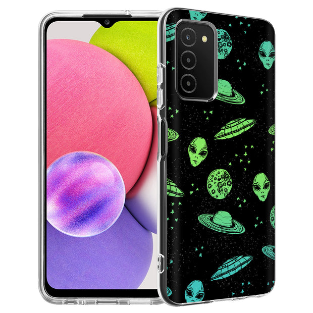 Space Alien Print Slim Cover For Samsung Galaxy A (A42, A35, A25, A15, A11, A03S), Print in USA