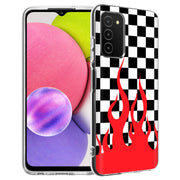 Checkers Flame Print Slim Cover For Samsung Galaxy A (A42, A35, A25, A15, A11, A03S), Print in USA