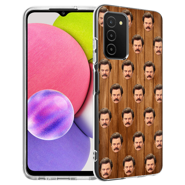 Ron Swanson Print Slim Cover For Samsung Galaxy A (A42, A35, A25, A15, A11, A03S), Print in USA