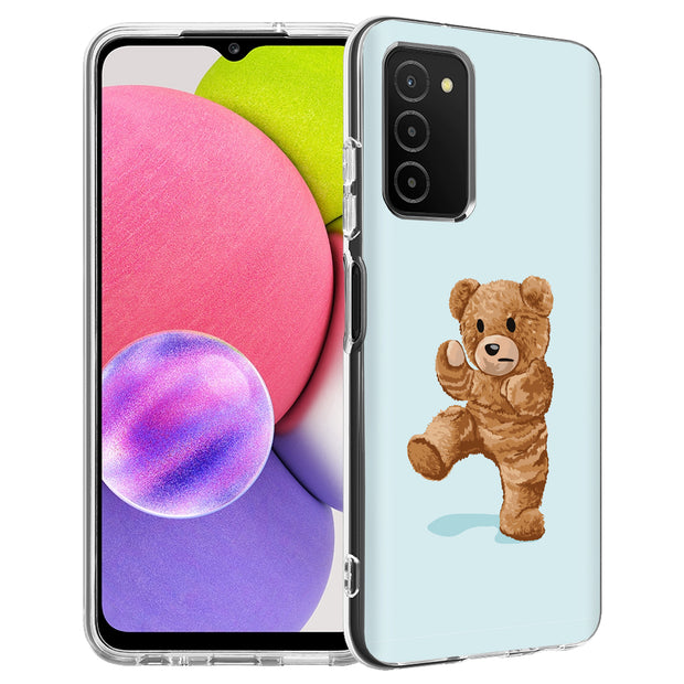 Teddy Fight Print Slim Cover For Samsung Galaxy A (A42, A35, A25, A15, A11, A03S), Print in USA