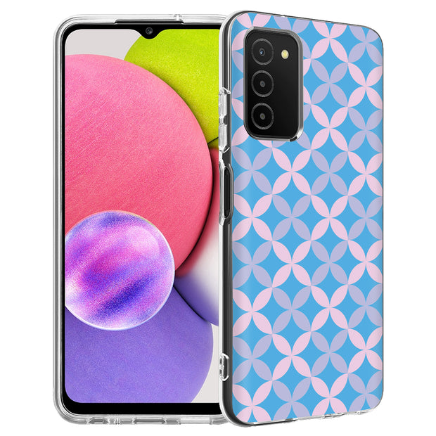 Petals Blue Print Slim Cover For Samsung Galaxy A (A42, A35, A25, A15, A11, A03S), Print in USA